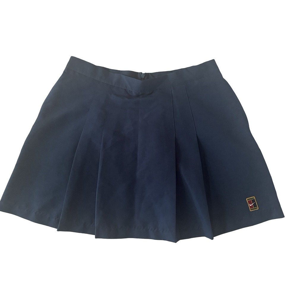 VTG Nike Size XL / 16 Court Skirt Blue Teal Mini Tennis Pleated Preppy